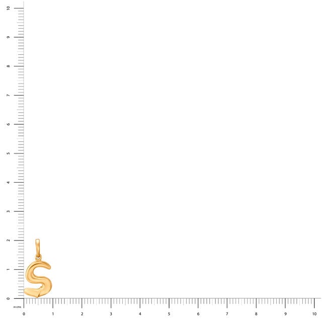 Letter Perfect 'S' Gold Pendant,,hi-res 4