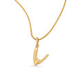 Letter Perfect 'V' Gold Pendant,,hi-res 2