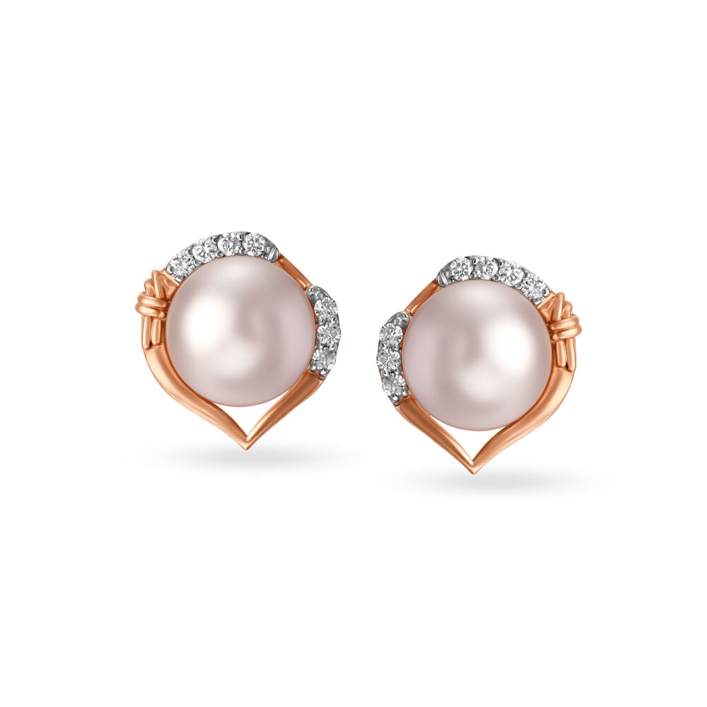Buy Pearl Teardrop Yellow Gold Stud Earrings at Best Price Tanishq US