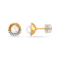 Moon-And-Stars Yellow Gold Stud Earrings 2