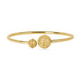 18KT Yellow Gold Sun And Moon Bangle,,hi-res 