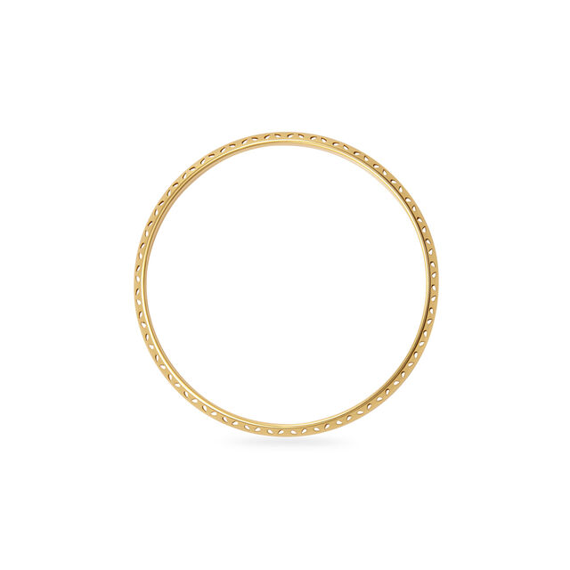 18KT Yellow Gold Pie Crust Bangle,,hi-res 2