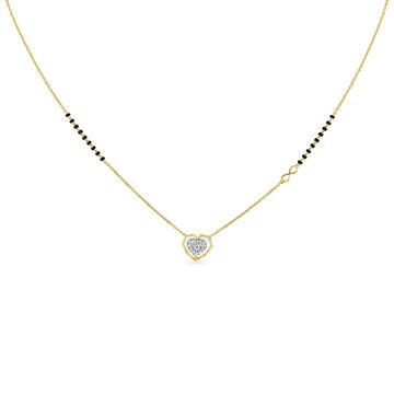 18KT Yellow Gold A Budding Heart Mangalsutra