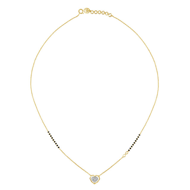 18KT Yellow Gold A Budding Heart Mangalsutra,,hi-res 