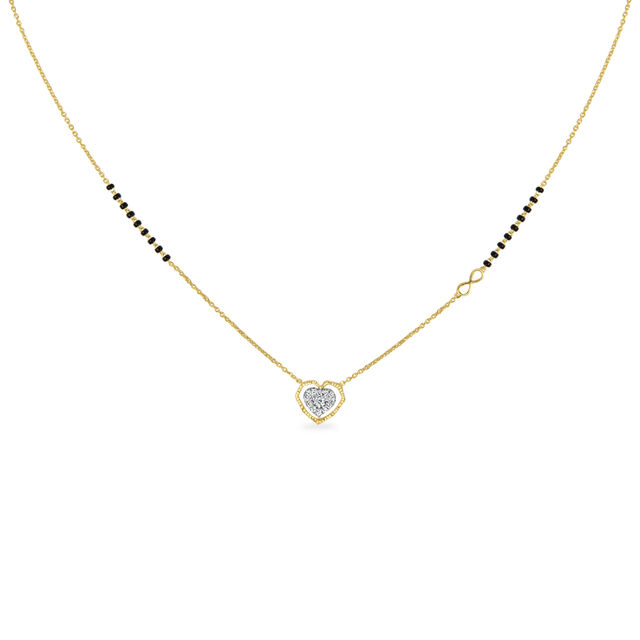 18KT Yellow Gold A Budding Heart Mangalsutra,,hi-res 2