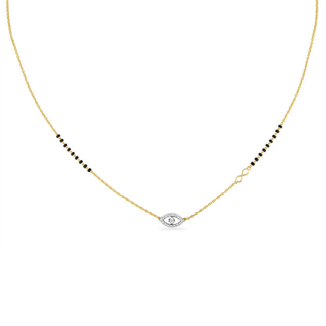 18kt Yellow Gold Evil Eye Mangalsutra 