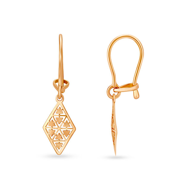 18KT Gold Hoop Earrings & Pendant Set For Your Precious One,,hi-res 3