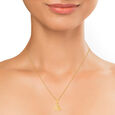 18KT Yellow Gold Hoop Earrings And Pendant Set To Steal The Attention 4