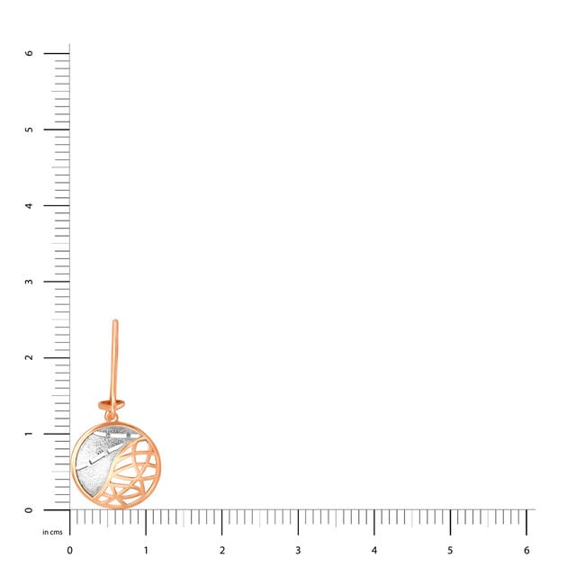 18KT White-Rose Gold Delicate Hoop Earrings & Pendant Set For Daily Wear,,hi-res 5