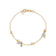 Mia by Tanishq 14KT Yellow Gold Meandering Leaves Diamond Bracelet 