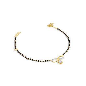 18KT Yellow Gold Enchanting Diamond Mangalsutra Bracelet