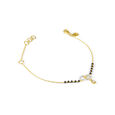 18KT Yellow Gold Magical Mangalsutra Bracelet with Studded Diamonds 