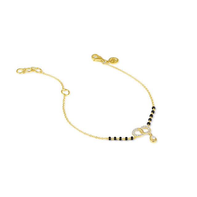 18KT Yellow Gold Magical Mangalsutra Bracelet with Studded Diamonds 2