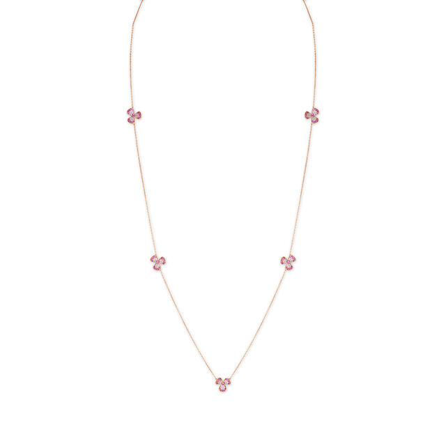 18KT Rose Gold Floral Yard chain 