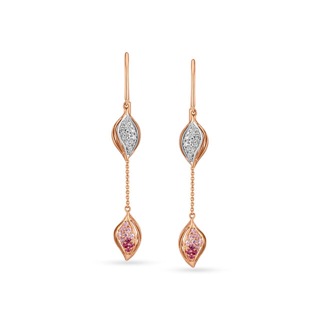 18KT Rose Gold Bringing Spring To Your Earrings,,hi-res 