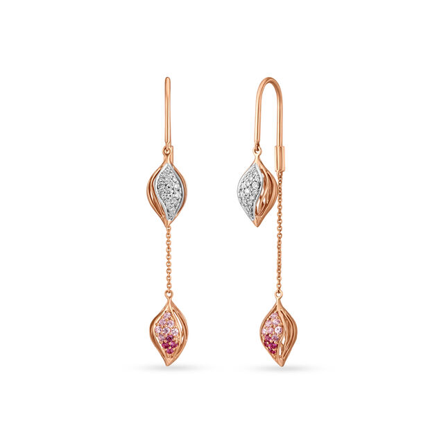 18KT Rose Gold Bringing Spring To Your Earrings,,hi-res 2