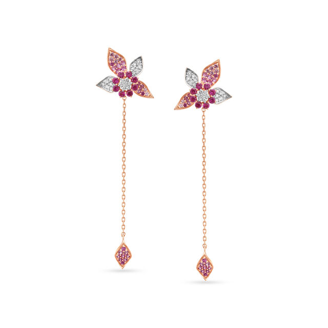 18kt Rose Gold Springs Favorite Diamond Drop Earrings 