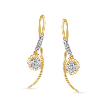 18KT Yellow Gold Diamond Drop Earrings To Tell Your Story