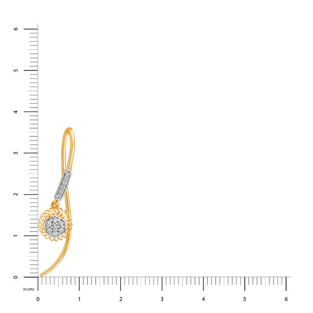 18KT Yellow Gold Diamond Drop Earrings To Tell Your Story 5