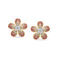 18KT Yellow Gold Elegant Floral Drop Earrings For The Minimalists 4
