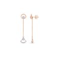 18 KT Rose Gold Elegant Diamond Detachable Drop Earrings,,hi-res 2