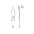 18 KT Rose Gold Gorgeous Diamond Drop Earrings,,hi-res 2