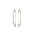 18 KT Rose Gold Modish Diamond Drop Earrings,,hi-res 