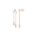 18 KT Rose Gold Modish Diamond Drop Earrings,,hi-res 2