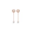 18 KTRose Gold Tender Diamond Drop Earrings 