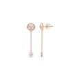 18 KTRose Gold Tender Diamond Drop Earrings 2