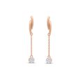 18 KT Rose Gold Classy Diamond Drop Earrings,,hi-res 