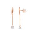 18 KT Rose Gold Classy Diamond Drop Earrings,,hi-res 2