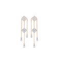 18 KT White and Rose Gold Grand Diamond Drop Earrings,,hi-res 