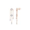 18 KT White and Rose Gold Grand Diamond Drop Earrings,,hi-res 2