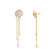 18KT Yellow-White Gold Drop Earrings For The Chic Mia Woman,,hi-res 2