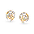 18KT Yellow-White Gold Drop Earrings For The Chic Mia Woman,,hi-res 3