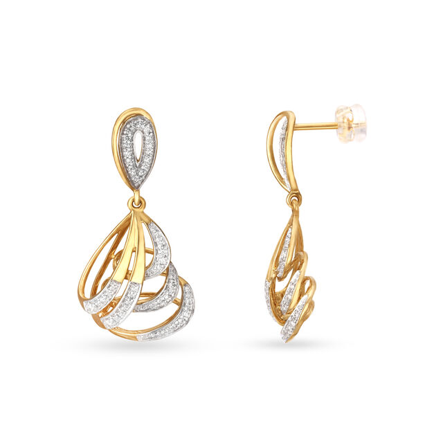 Shine Like a Diamond in18kt Gold Drop Earrings,,hi-res 3