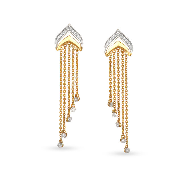 18kt Rose Gold Be in the Spotlight with Gold Drop Earrings,,hi-res 