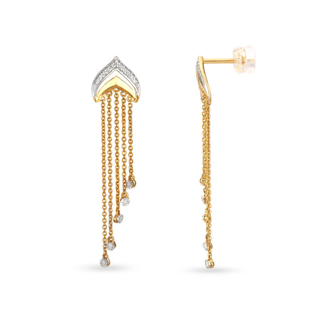 18kt Rose Gold Be in the Spotlight with Gold Drop Earrings,,hi-res 2