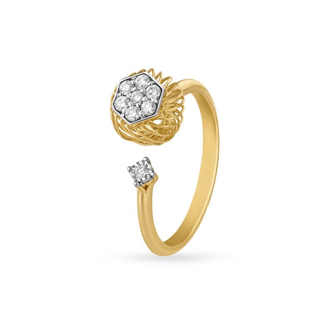 18KT Yellow Gold Adorn Your Finger With A Beautiful Ring 