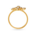 18KT Yellow White Gold Hexagon Style Finger Ring 3