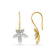 18K Yellow Gold Diamond Hoops for Women 2