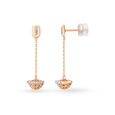 Dazzling 18kt Gold Inverted Jhumkas with Diamond Detailing for a Classic Look 3