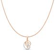 18 KT Rose Gold Swirls Diamond Pendant,,hi-res 