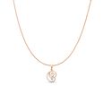 18 KT Rose Gold Swirls Diamond Pendant,,hi-res 2