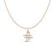 18 KT Rose Gold Grid Diamond Pendant,,hi-res 