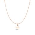 18 KT Rose Gold Grid Diamond Pendant,,hi-res 2
