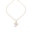 18 KT Rose Gold Grid Diamond Pendant,,hi-res 3