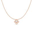 18KT Rose Gold Radiant Diamond Pendant,,hi-res 2