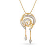 Charming 18KT Yellow-White Gold Pendant To Sparkle Up Your Festivities 